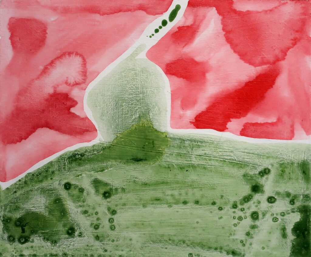 Something has yet to be Revealed XIV Watercolour and Gesso on Board 25 x 30cm 2013 Julie Brazil