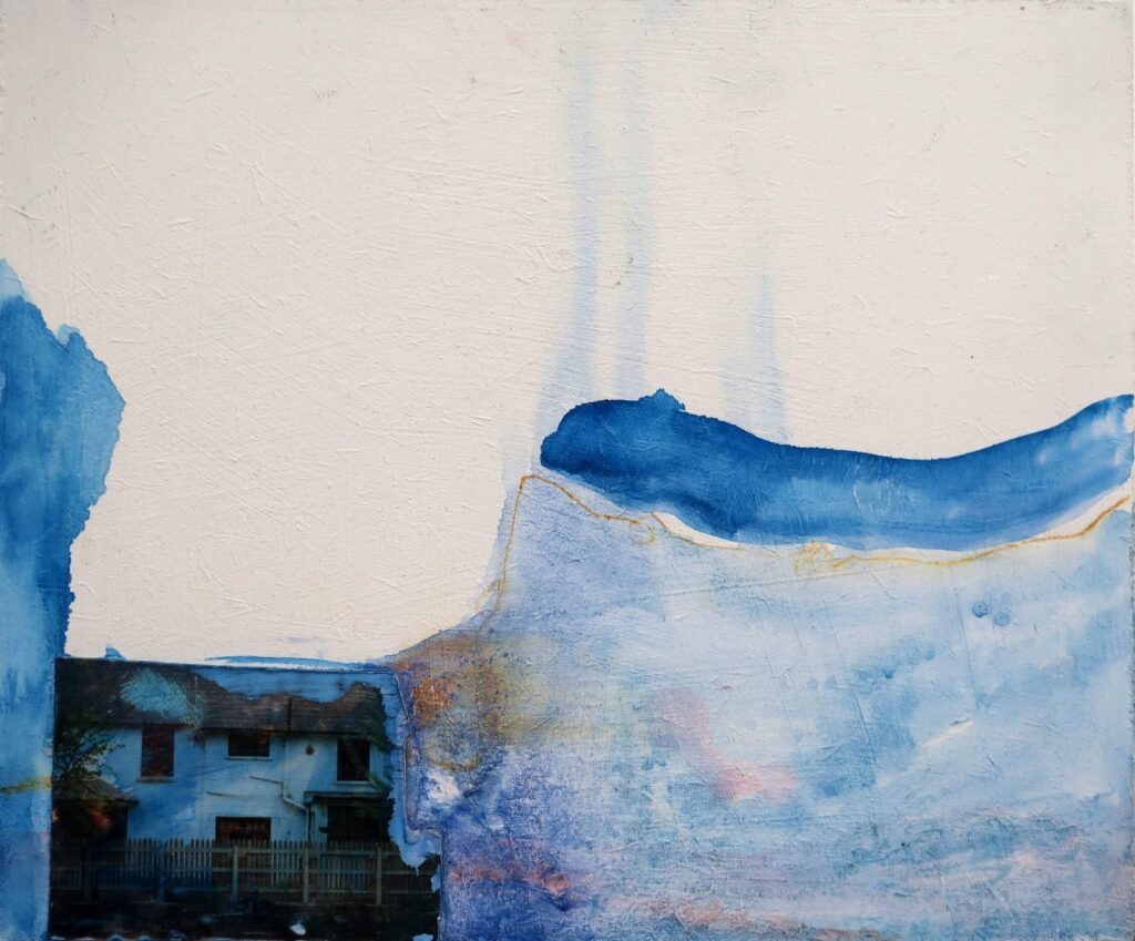 Submerged watercolour and collage on board 25 x 30cm 2013 Julie Brazil